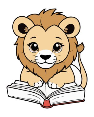 Cute and Playful Design of Adorable Lion Vector Illustration clipart