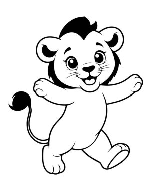Çocuklar için Yazdırılabilir Aslan Renklendirme Sayfası