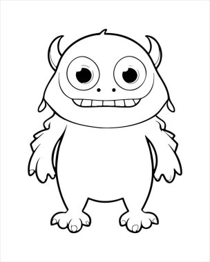 Çocuklar için basılabilir canavar boyama sayfaları, canavar çizgisi sanatı, canavar eğitimi