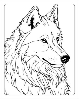 Çocuklar için Yazdırılabilir Kurt Başı Renk Sayfası