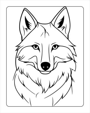 Çocuklar için Yazdırılabilir Kurt Başı Renk Sayfası