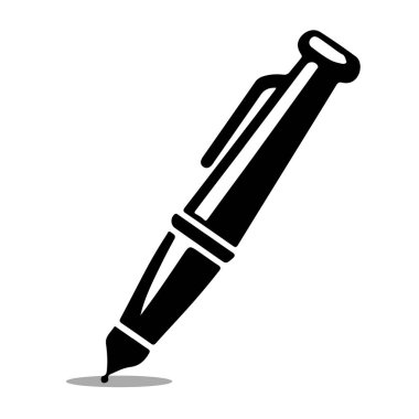 Zarif Kalem Silueti Vektör İllüstrasyonu