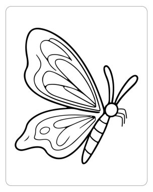Renkli Sayfalar için narin Kelebek Taslakları Sanatsal Elleri Renklendirmek ve Paylaşmak İçin Basit Bir Neşe Bekliyor