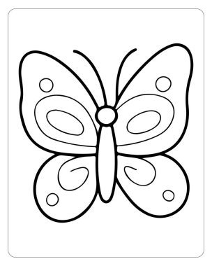 Eğlenceli Yaratıcılıkla Artistik İfade ve Güzel Motor Yetenek Geliştirmeyi Destekleyen Çocuklar için Harika Bir Kelebek Renklendirme Sayfası