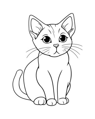 Sevimli Kedi Dostu Bir Renk Bir Yaratıcı Renk Sayfası Bekliyor