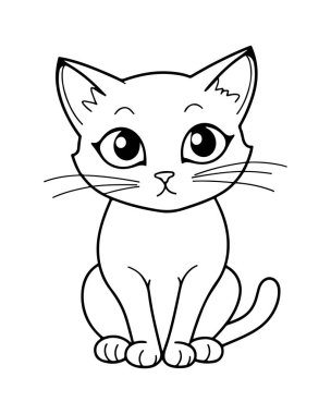 Renk Bekleyen Sevimli Kedi Portresi Sanatsal Keşif ve Eğlence İçin Mükemmel Tablo