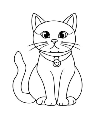 Renkler ve Yaratıcılık Arasında Güzel Oturan Sevimli Bir Kedi Arkadaş