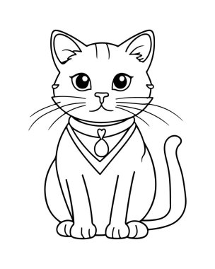 Sevimli Kedi Arkadaş Canlı Renkler Bekliyor Herkes için Büyüleyici Bir Renk Kitabı