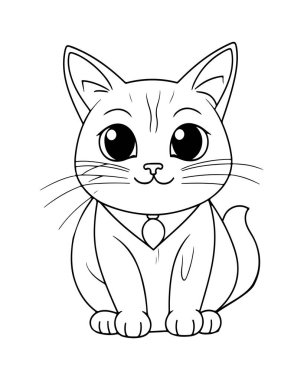 Sanatsal İfade Aleminde Renkli Maceralar Bekleyen Tuhaf Kedi Çizimi