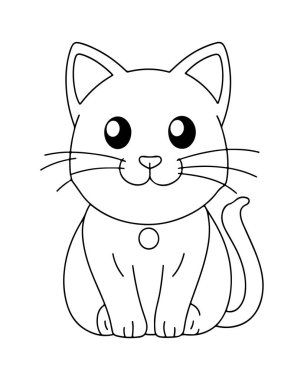 Büyük Gözlü, Küçük Yakalı Sevimli Çizgi Film Kedisi