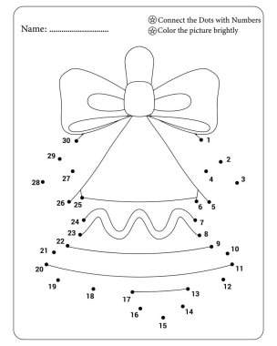 Bayramlık yay ve hediye çocuklar için bulmaca etkinlik çalışma tablosunu birleştiriyor.
