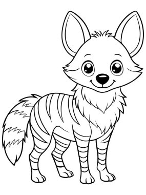 Çocuk eğlencesi için sevimli hayvan resimleri içeren karikatür karikatür karikatürü boyama sayfası