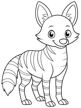 Karıncayiyen çizgisi resim sayfası. Basılabilir hayvan resimleri çocuklar için mükemmel.