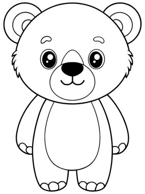 Amerikan siyah ayısı çocuklar için çizgi film boyama sayfası mı? eğlenceli aktiviteler