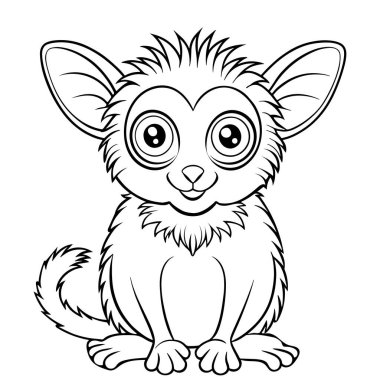 Evet, çizgi film boyama sayfası. Çocukların eğlencesi için hayvan resimleriyle dolu.