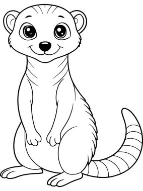 Çocuklar için basılabilir şirin hayvan resimli Mısır firavun faresi çizimi