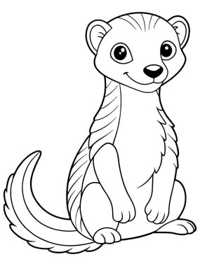 Çocuklar için basılabilir sanat içeren Mısır firavun faresi çizgi film boyama sayfası