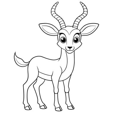 Ceylan boyama sayfası çocuklar için tasarlanmış şirin hayvan resimleriyle mi? zevk