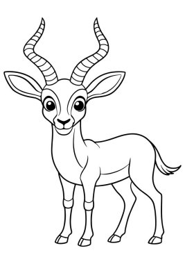 Ceylan boyama sayfasında çocuklar için mükemmel hayvan çizimleri var.