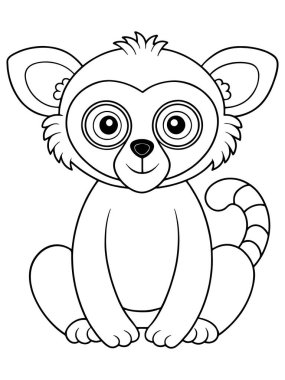 Çocuklar için tasarlanmış eğlenceli hayvan resimlerini içeren İndri boyama sayfası