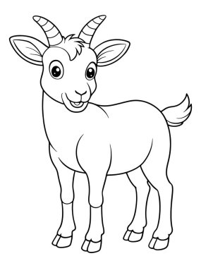 Cüce Çocuk Çizgi Filmi Resim Çizimi Sayfası Eğitimsel Hayvan Etkinlikleri İçin Tasarlandı