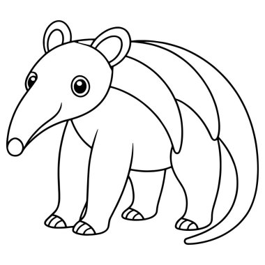 Sevimli Tapir Çizgi Filmi Resim Çizimi Resim Sayfası Hayvan Sevenler ve Çocukların Eğlenmesi İçin Tasarlandı