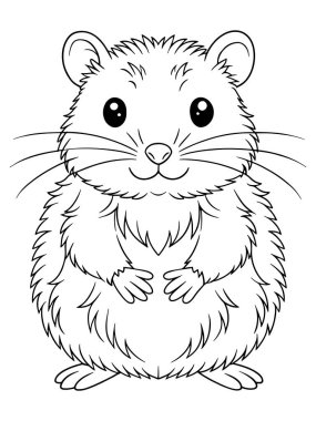 Boyama kitabı ya da vahşi yaşam sanatı tutkunları ve hayvan öğrenimi için tasarım için güzel bir çizgi film canlandırması.