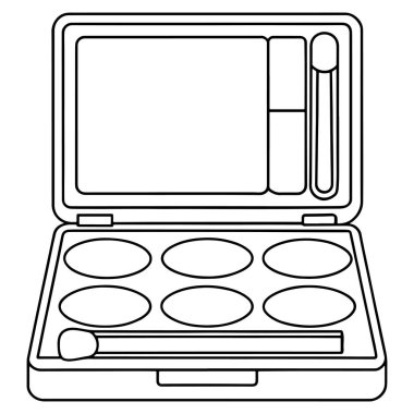 Altı tavalı göz falı palet makyaj seti, güzellik ve kozmetik tasarımları için mükemmel..