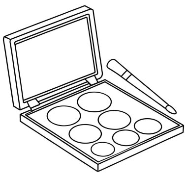 Kozmetik, güzellik, göz farı, palet, makyaj fırçası, tasarım