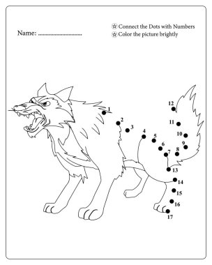 Çocuklar için noktaları birleştirme aktivitesi başlatılıyor. Renk sayfası dahil.