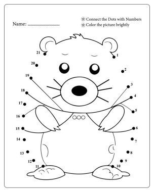 Eğlenceli çocuk aktivitesi yazdırılabilir. Noktaları birleştirin..
