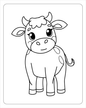 Baldır boyama kitabı sayfası çocuklar için mükemmel. Basit çizgi sanat tasarımı.