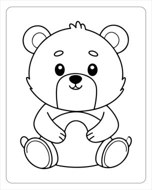 Tatlı oyuncak ayı boyama çarşafı çocuklar için mükemmel. Eğlenceli ve kolay basılabilir tasarım.