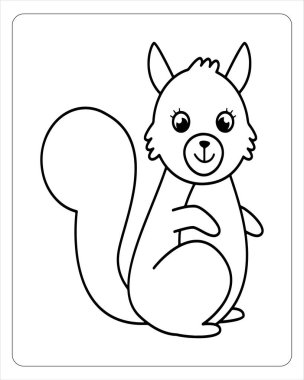 Çocuk boyama kitapları ve aktiviteleri için harika bir çizim..