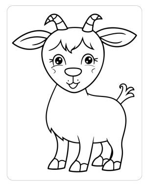 Çocuk kitapları, boyama sayfaları ya da eğitim materyalleri için harika bir çizim..