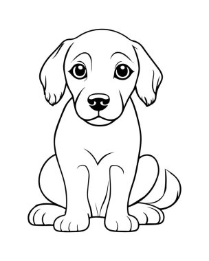 Şirin çizgi film çizimleri, çocukların sayfaları boyaması ve ev hayvanı temalı tasarımlar için ideal..