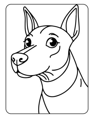 Boyama sayfaları ya da evcil hayvan temalı tasarımlar için harika bir başlık. Yazdırması kolay.