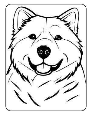 Boyama sayfaları, baskılar ya da evcil hayvan projeleri için mükemmel bir tasarım. Basit tasarım.