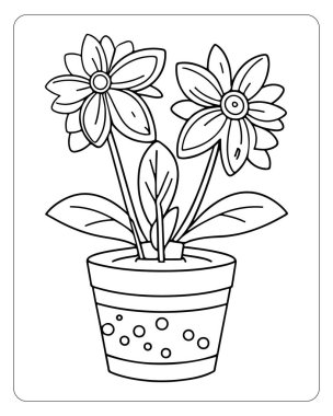 Güzel çizgili sanat çiçekli tasarım boyama kitapları ve baskılar için mükemmel..