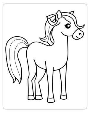 Renklendirmek için basit bir siyah beyaz çizgi çizimi..