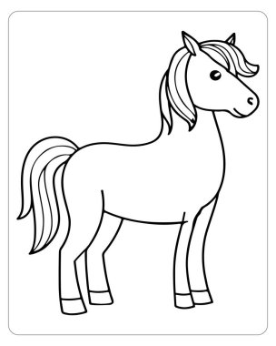 Yelesi ve kuyruğu olan bir çizgi film karakteri. Renklendirme faaliyetlerine hazır..