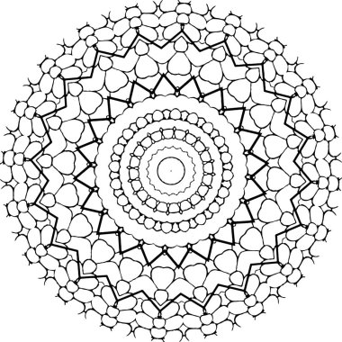Dairesel desenlere sahip karmaşık mandala çizimleri rahatlama ve sanatsal ifade için harika..