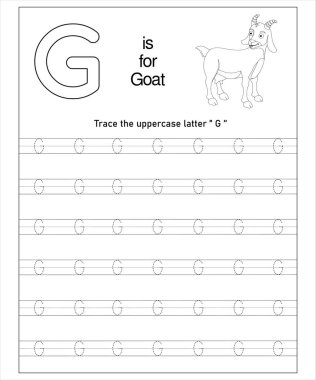 G keçi hayvan alfabesi anaokulu eğitimini takip eden çocuklar.