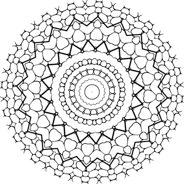 Dairesel desenlere sahip karmaşık mandala çizimleri rahatlama ve sanatsal ifade için harika..