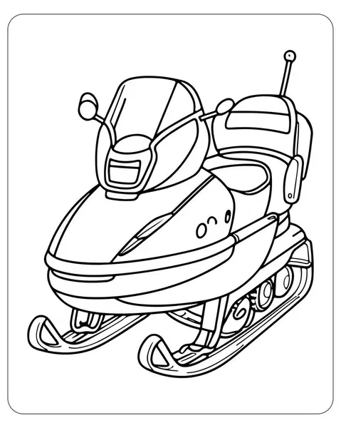 Kar gezici renklendirme sayfası sanat tasarımı kış eğlencesi