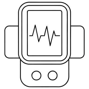 Sağlık hizmetleri ve ekokardiyogram cihazları için tıbbi kalp atışı çizelgesi çizimi