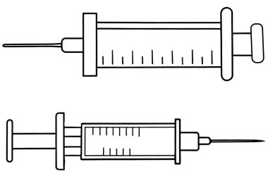 Tıbbi ekipman ve sağlık hizmetleri için minimal çizgi çizimi