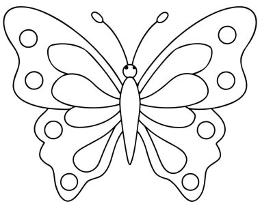 Çocuk boyama ve erken dönem böcek doğası eğitimi için ideal bir çizim.