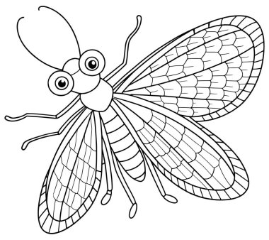 Yeşil dantelli çizgi film doğa boyama ve hata öğrenme için mükemmel.