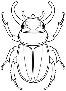 Geyik Böceği çizgisi boyama kitapları ve böcek eğitimi için harika.